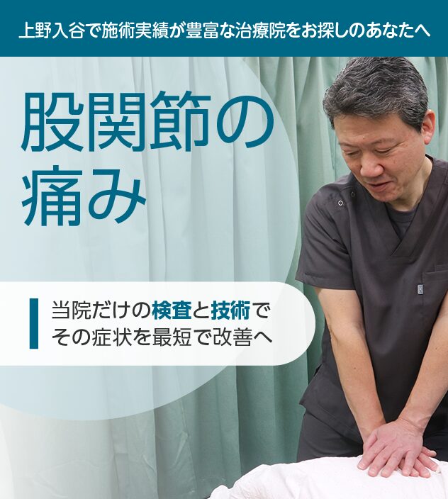 股関節の痛みもご相談ください